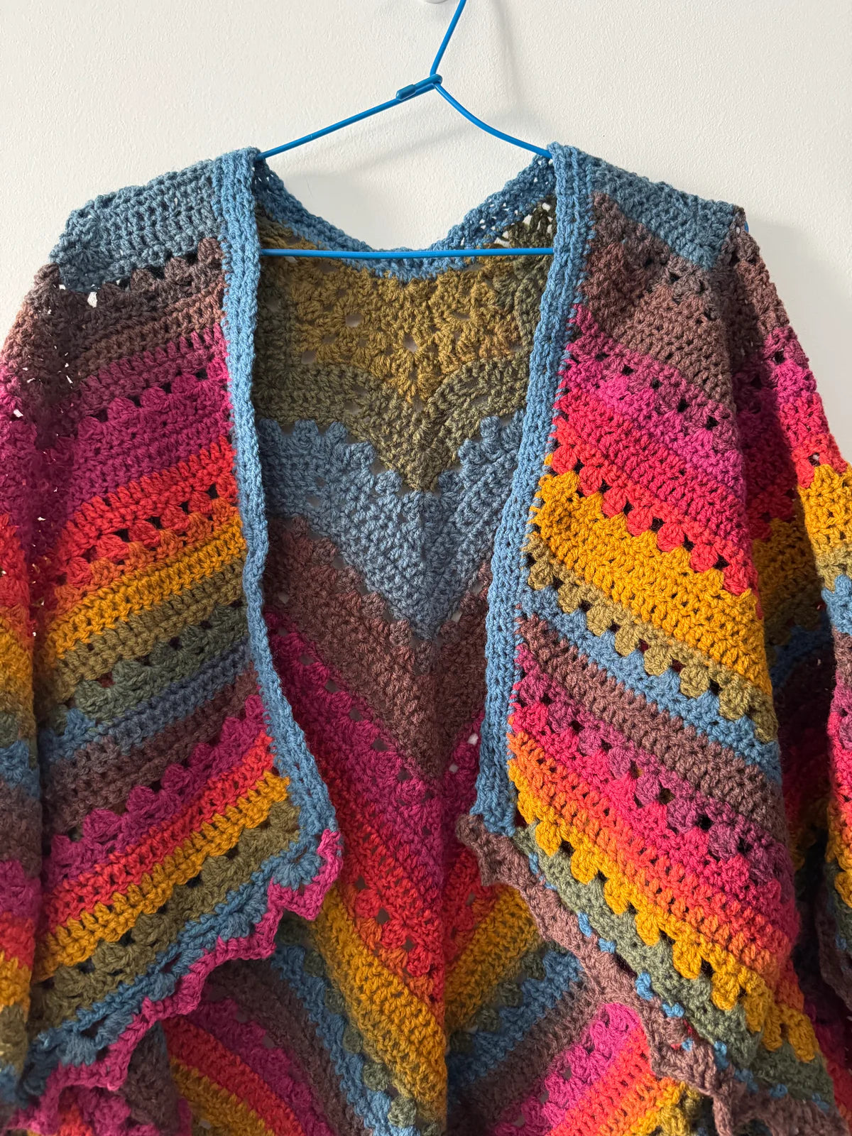 Crochet Ladies Shawl - Warm Rainbow