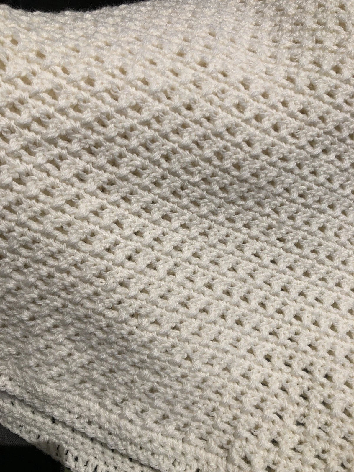 Crochet Blanket - Heirloom White or Cream
