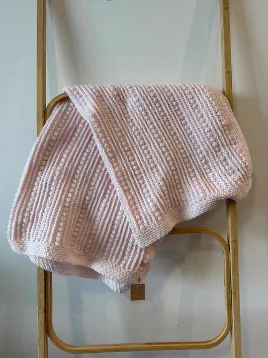 Crochet Blanket - Baby Pink - Multiple Options