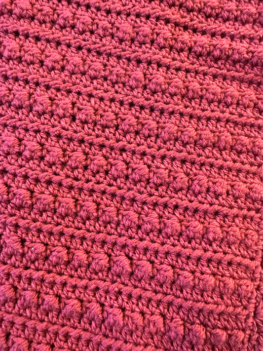 Crochet Blanket - Hot Pink