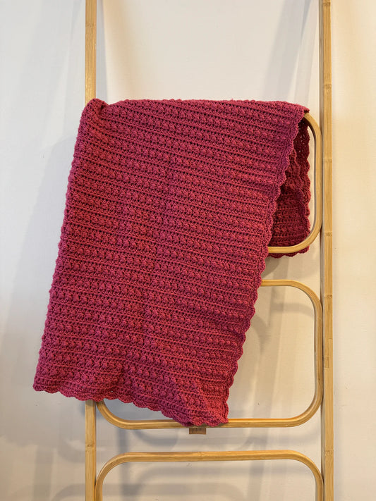 Crochet Blanket - Hot Pink