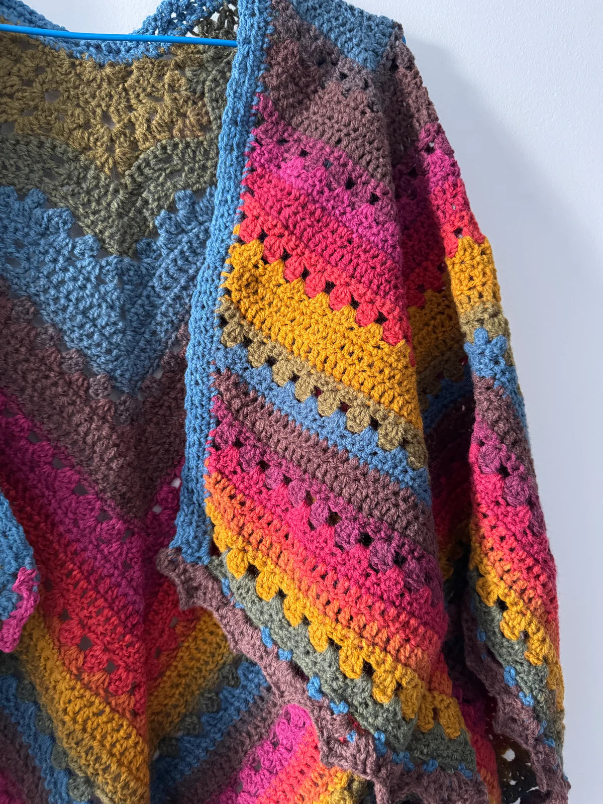 Crochet Ladies Shawl - Warm Rainbow