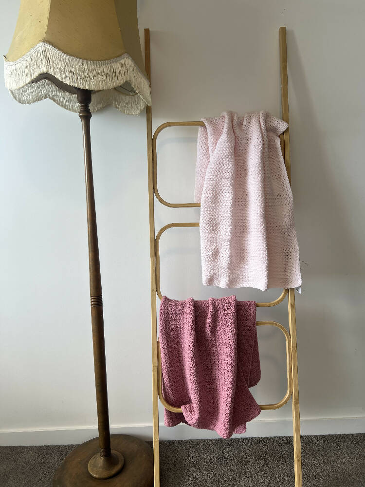Crochet Blanket - Baby Pink - Multiple Options