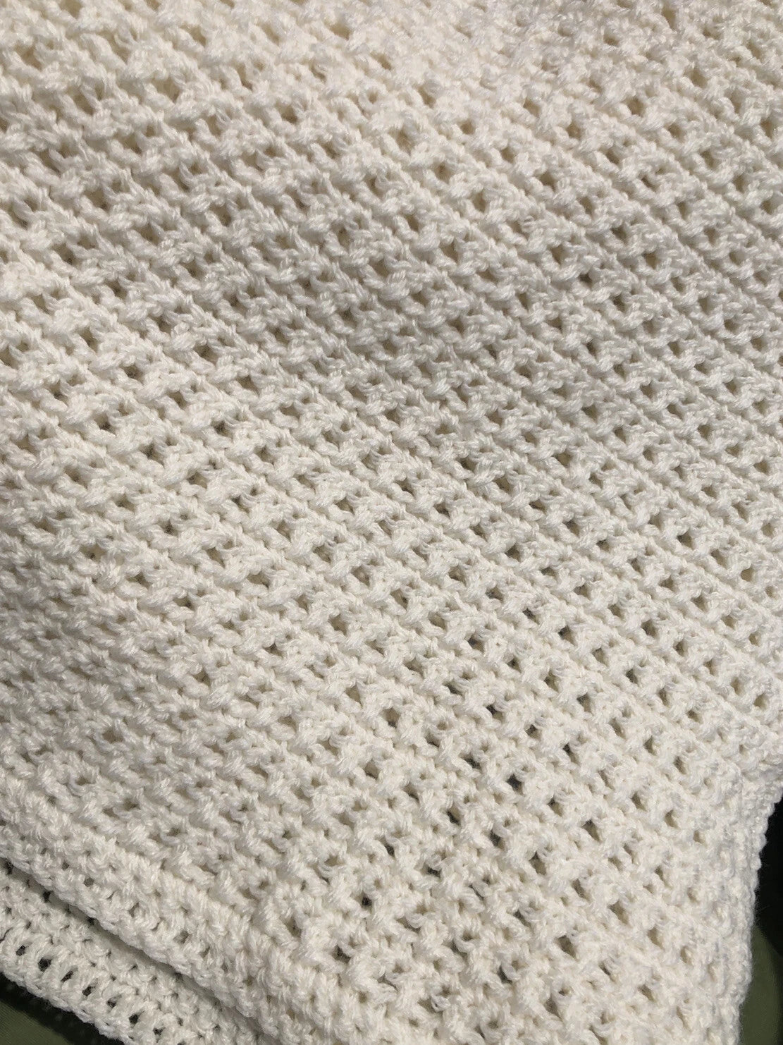 Crochet Blanket - Heirloom White or Cream